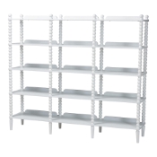 Baxton Studio Lucera Bobbin 5-Tier Display Shelf, White